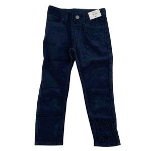 H&M | Girl's Slim Fit Corduroy Pants | Navy | 4T